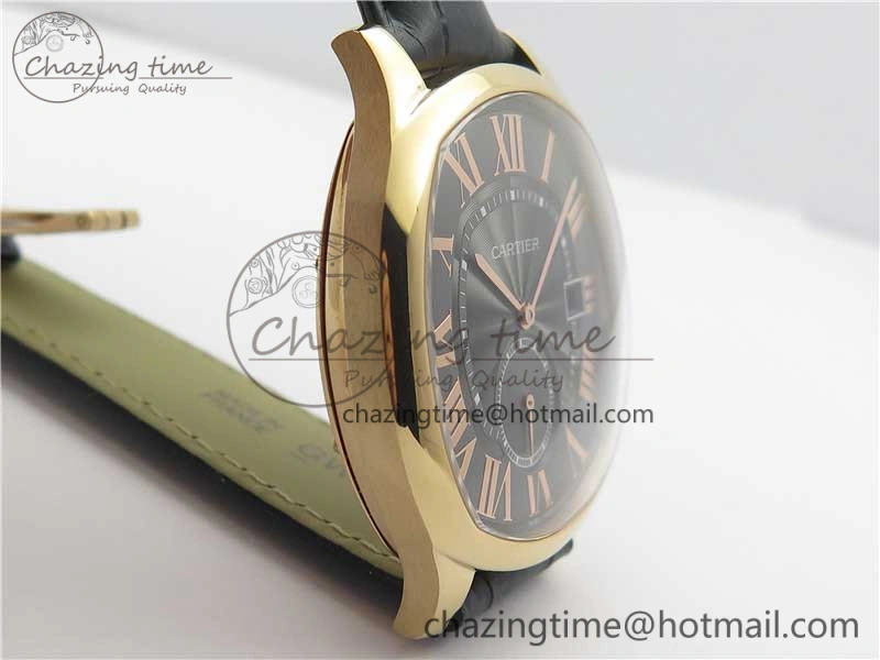 Drive de RG GSF 1:1 Best Edition Gray Textured Dial on Black Leather Strap A23J to 1904-PS MC V2