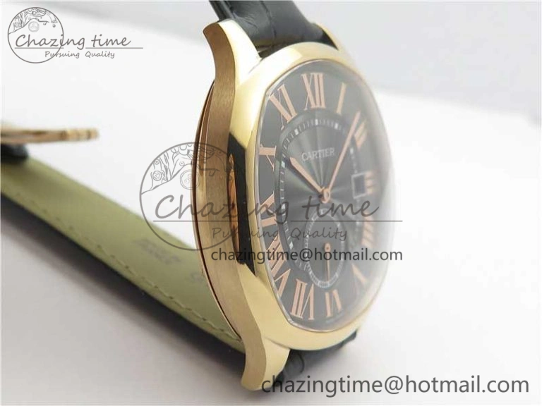 Drive de RG GSF 1:1 Best Edition Gray Textured Dial on Black Leather Strap A23J to 1904-PS MC V2