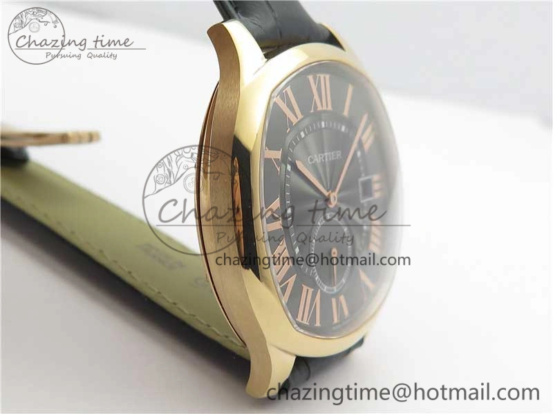 Drive de RG GSF 1:1 Best Edition Gray Textured Dial on Black Leather Strap A23J to 1904-PS MC V2