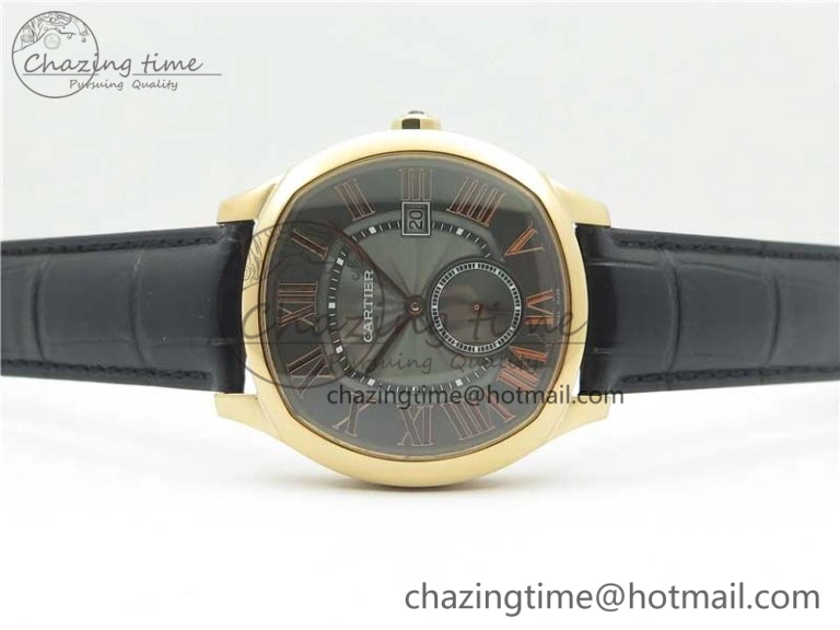 Drive de RG GSF 1:1 Best Edition Gray Textured Dial on Black Leather Strap A23J to 1904-PS MC V2