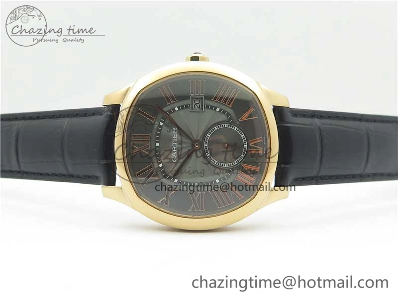 Drive de RG GSF 1:1 Best Edition Gray Textured Dial on Black Leather Strap A23J to 1904-PS MC V2