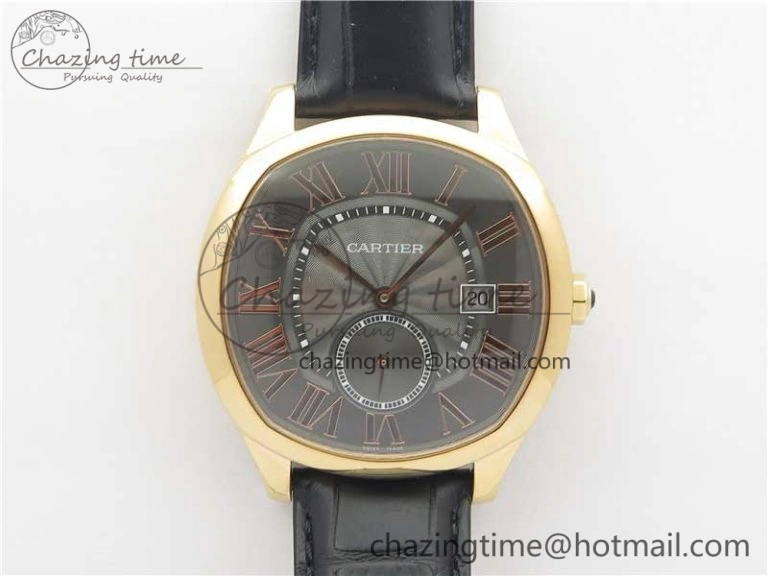 Drive de RG GSF 1:1 Best Edition Gray Textured Dial on Black Leather Strap A23J to 1904-PS MC V2