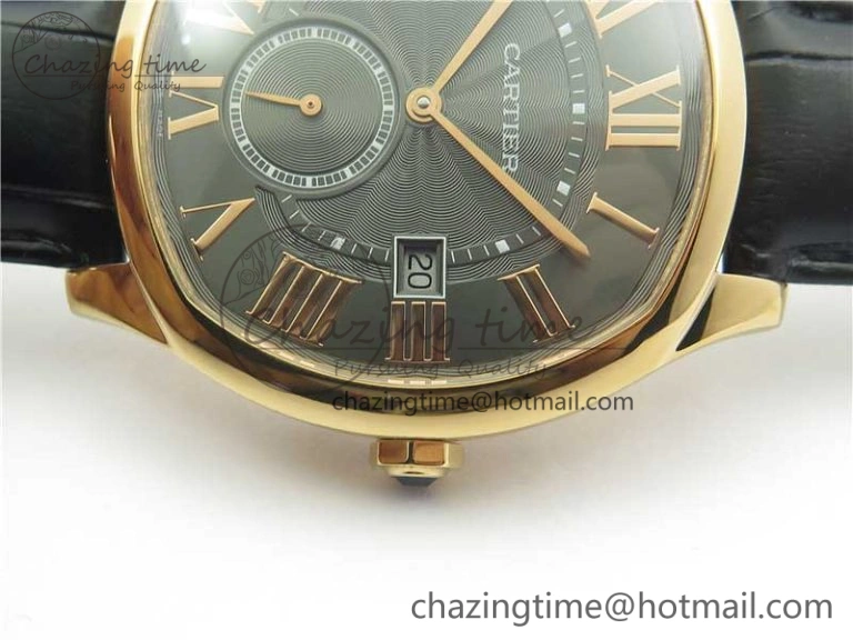 Drive de RG GSF 1:1 Best Edition Gray Textured Dial on Black Leather Strap A23J to 1904-PS MC V2
