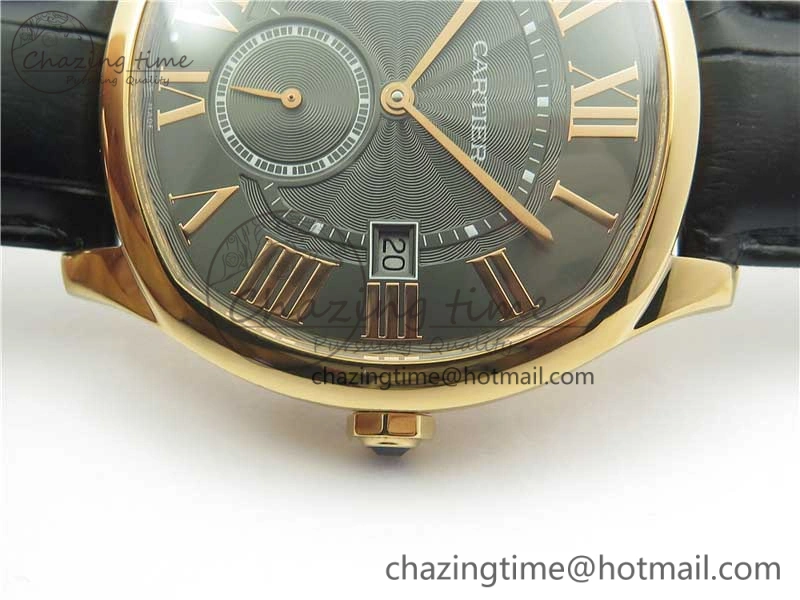 Drive de RG GSF 1:1 Best Edition Gray Textured Dial on Black Leather Strap A23J to 1904-PS MC V2