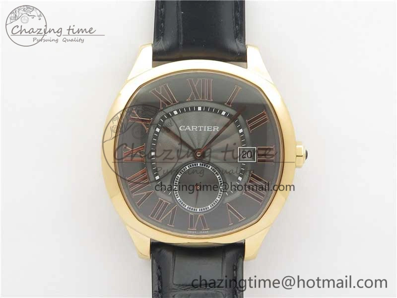 Drive de RG GSF 1:1 Best Edition Gray Textured Dial on Black Leather Strap A23J to 1904-PS MC V2