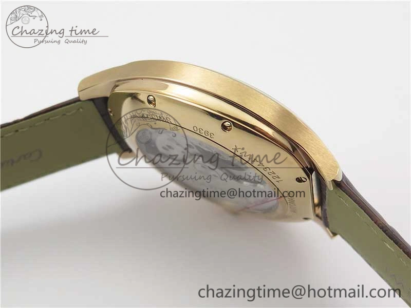 Drive de RG GSF 1:1 Best Edition White Textured Dial on Brown Leather Strap A23J to 1904-PS MC V2