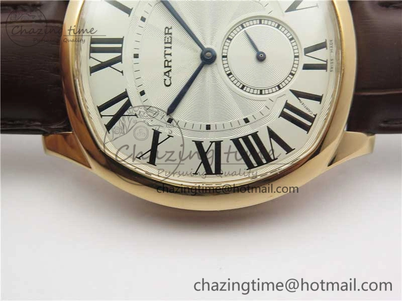Drive de RG GSF 1:1 Best Edition White Textured Dial on Brown Leather Strap A23J to 1904-PS MC V2