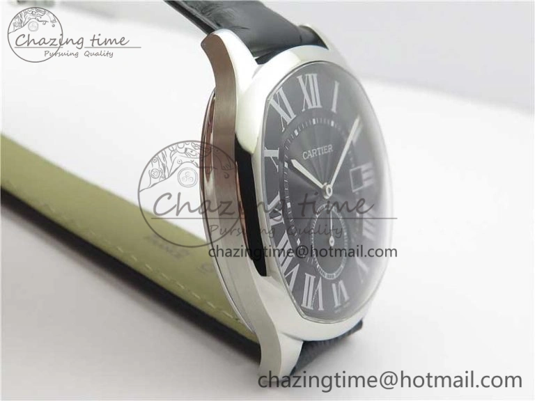 Drive de SS GSF 1:1 Best Edition Black Textured Dial on Black Leather Strap A23J to 1904-PS MC V2
