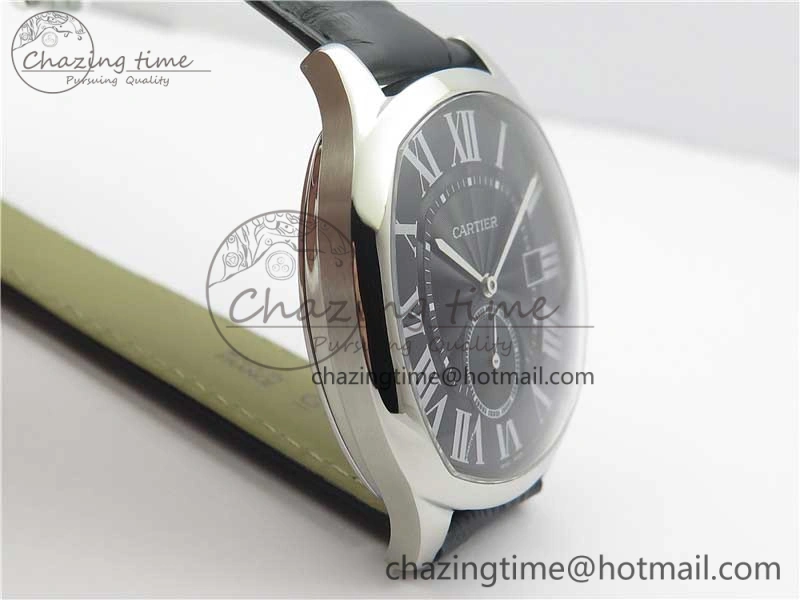 Drive de SS GSF 1:1 Best Edition Black Textured Dial on Black Leather Strap A23J to 1904-PS MC V2
