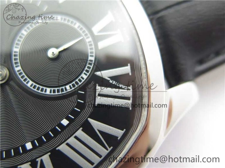 Drive de SS GSF 1:1 Best Edition Black Textured Dial on Black Leather Strap A23J to 1904-PS MC V2