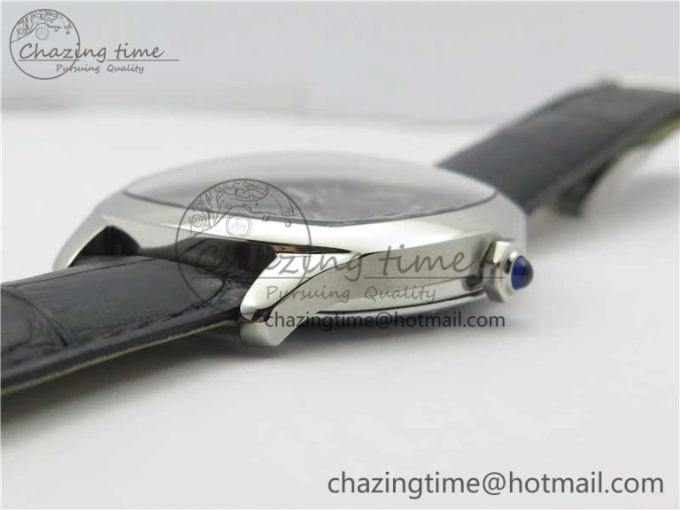 Drive de SS GSF 1:1 Best Edition Black Textured Dial on Black Leather Strap A23J to 1904-PS MC V2