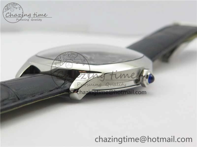 Drive de SS GSF 1:1 Best Edition Black Textured Dial on Black Leather Strap A23J to 1904-PS MC V2