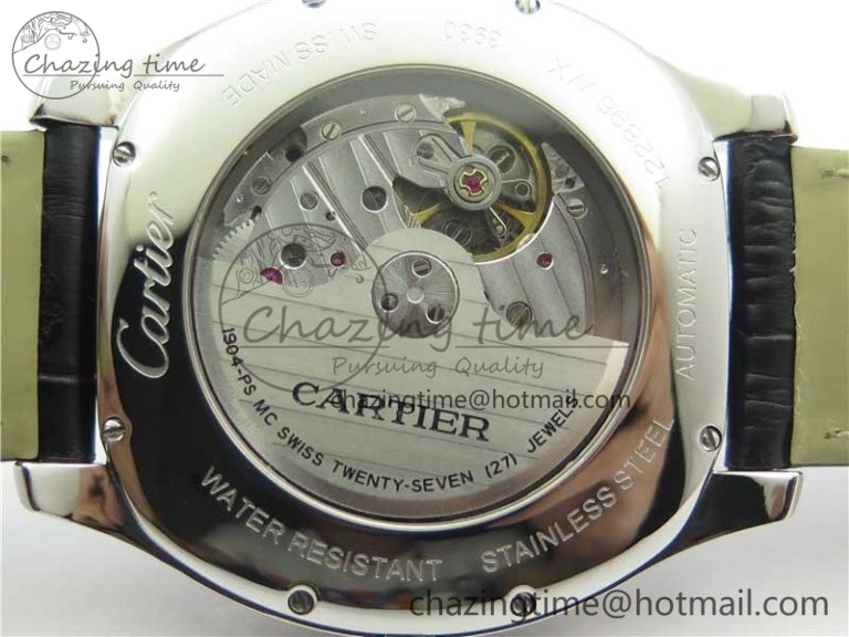 Drive de SS GSF 1:1 Best Edition White Textured Dial on Black Leather Strap A23J to 1904-PS MC V2