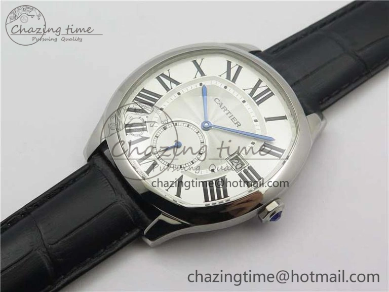Drive de SS GSF 1:1 Best Edition White Textured Dial on Black Leather Strap A23J to 1904-PS MC V2
