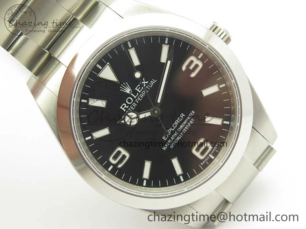 EXPLORER I 214270 39mm BP Maker 1:1 Best Edition Black Dial 904L SS Case and Bracelet A2824