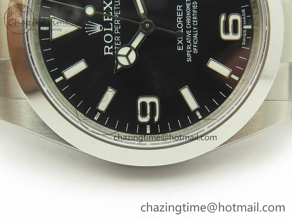 EXPLORER I 214270 39mm BP Maker 1:1 Best Edition Black Dial 904L SS Case and Bracelet A2824