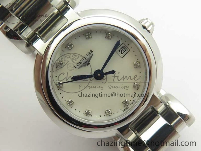 Elegance SS GSF 1:1 Best Edition White MOP Dial On SS Bracelet Cal.L250
