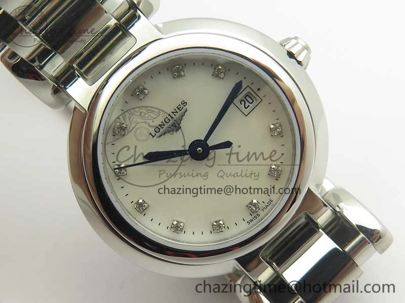 Elegance SS GSF 1:1 Best Edition White MOP Dial On SS Bracelet Cal.L250