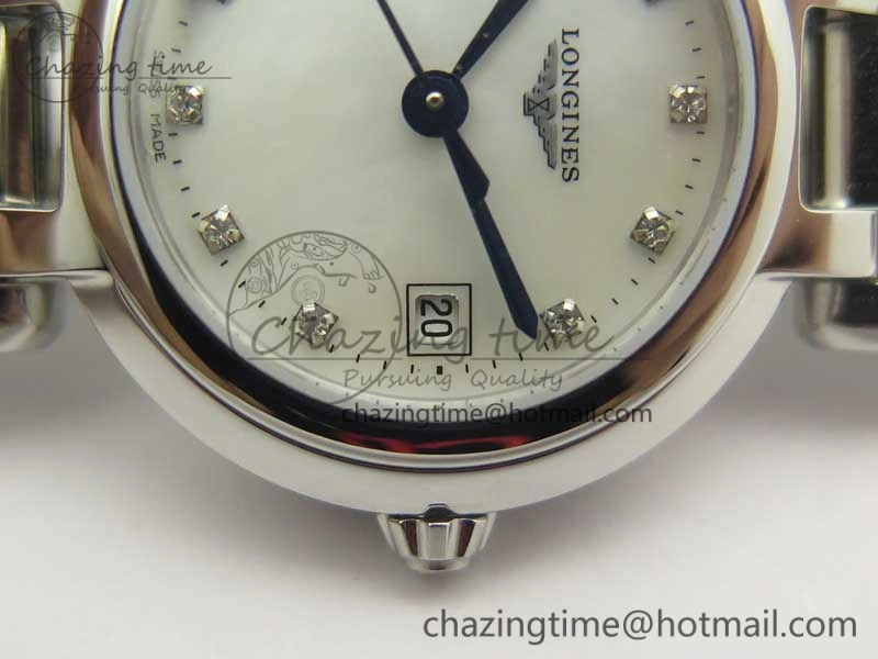 Elegance SS GSF 1:1 Best Edition White MOP Dial On SS Bracelet Cal.L250