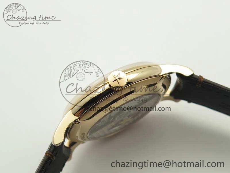 Elite RG LHF 1:1 Best Edition Silver Dial On Leather Strap MIYOTA9015 To Elite6150
