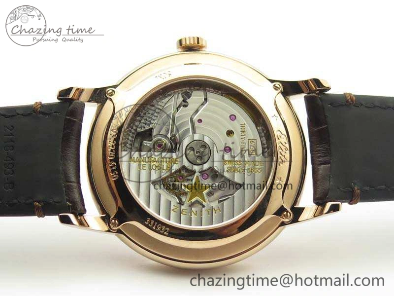 Elite RG LHF 1:1 Best Edition Silver Dial On Leather Strap MIYOTA9015 To Elite6150