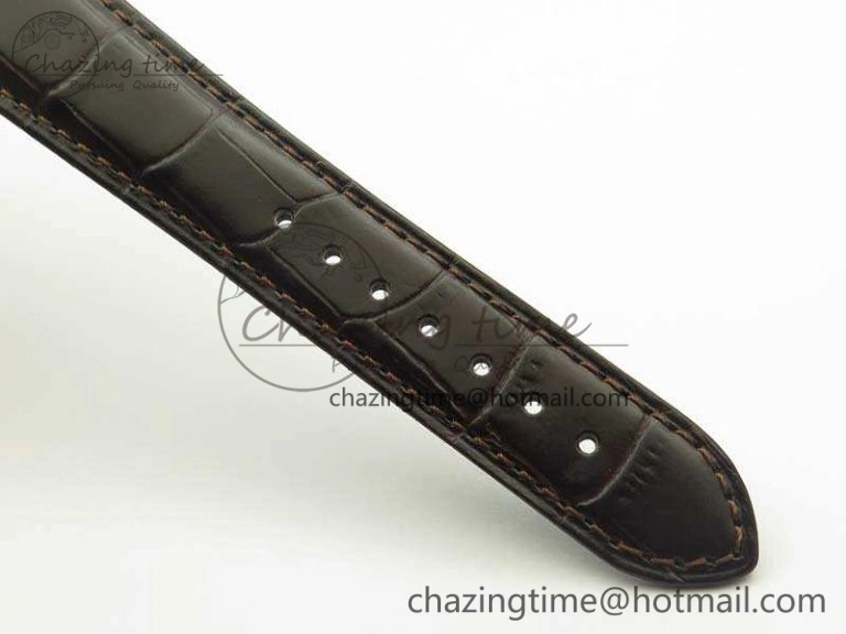 Elite RG LHF 1:1 Best Edition Silver Dial On Leather Strap MIYOTA9015 To Elite6150
