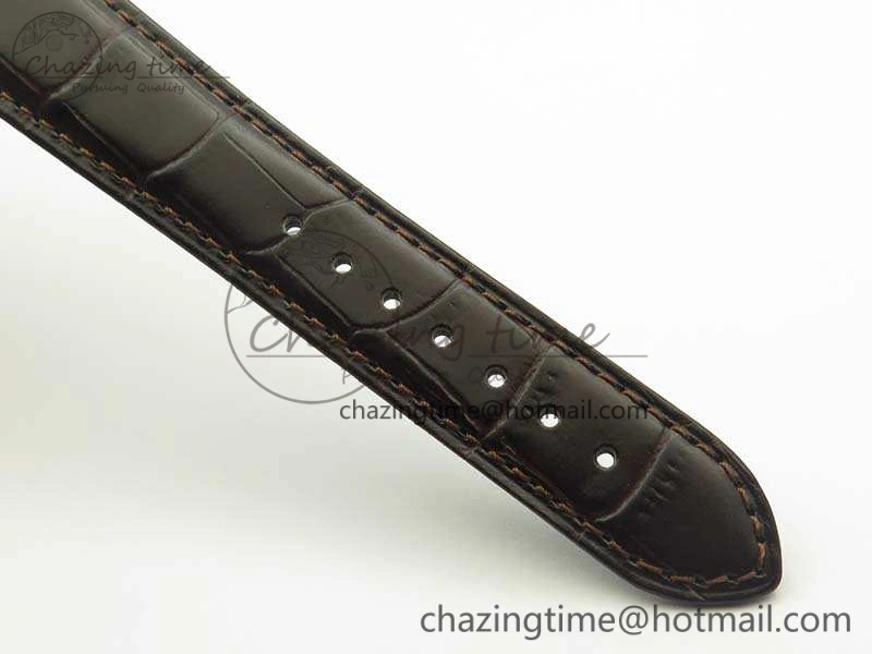 Elite RG LHF 1:1 Best Edition Silver Dial On Leather Strap MIYOTA9015 To Elite6150