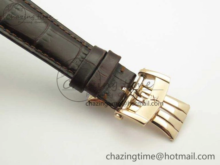 Elite RG LHF 1:1 Best Edition Silver Dial On Leather Strap MIYOTA9015 To Elite6150