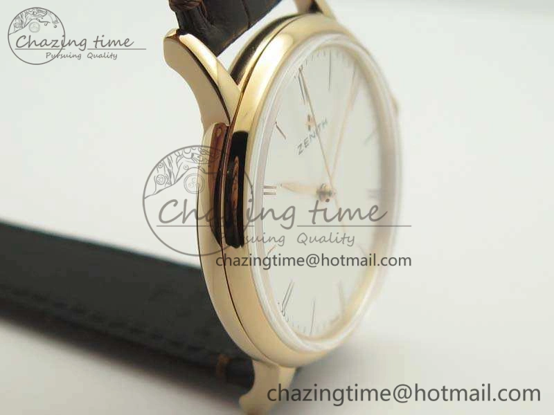 Elite RG LHF 1:1 Best Edition Silver Dial On Leather Strap MIYOTA9015 To Elite6150