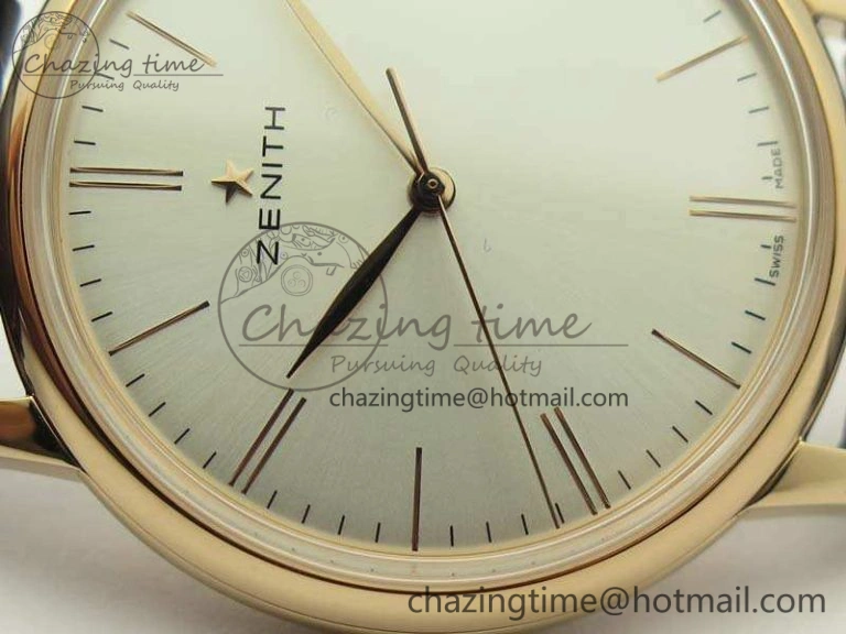 Elite RG LHF 1:1 Best Edition Silver Dial On Leather Strap MIYOTA9015 To Elite6150