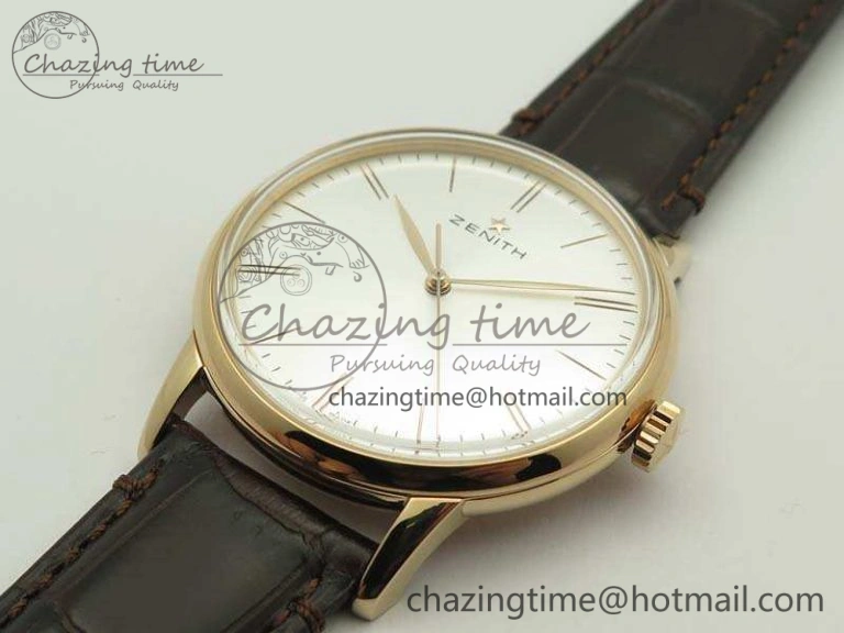 Elite RG LHF 1:1 Best Edition Silver Dial On Leather Strap MIYOTA9015 To Elite6150