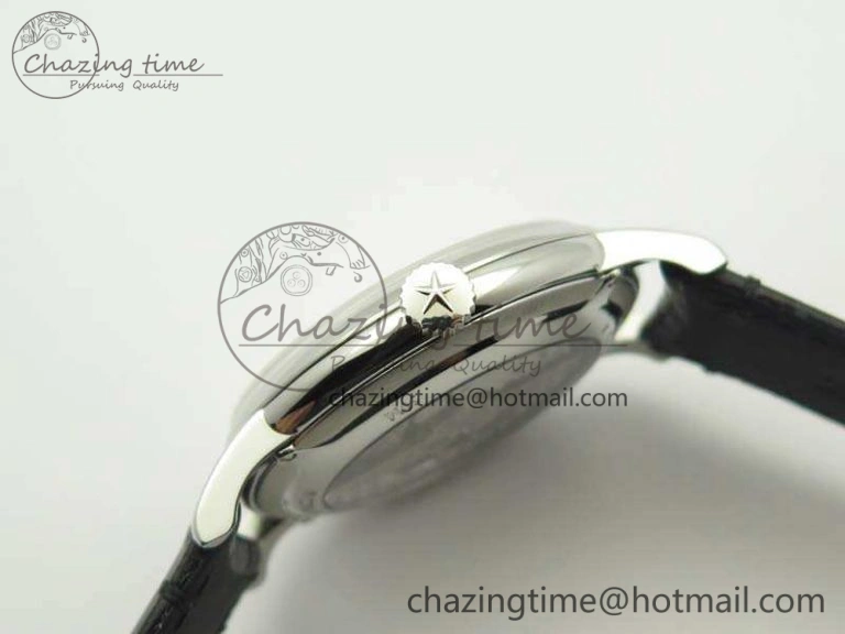 Elite SS LHF 1:1 Best Edition Silver Dial On Leather Strap MIYOTA9015 To Elite6150