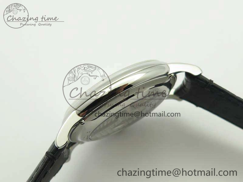 Elite SS LHF 1:1 Best Edition Silver Dial On Leather Strap MIYOTA9015 To Elite6150