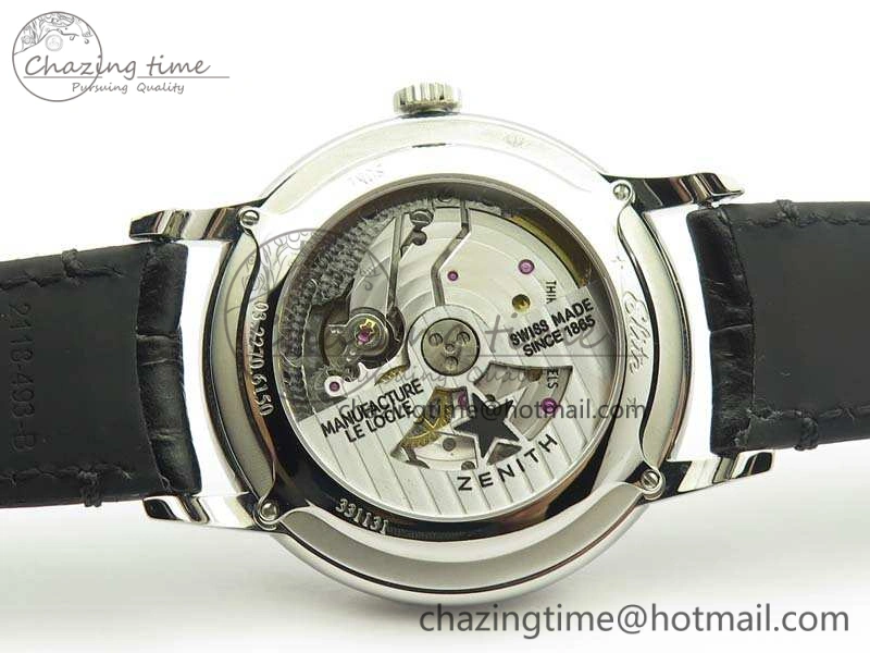 Elite SS LHF 1:1 Best Edition Silver Dial On Leather Strap MIYOTA9015 To Elite6150