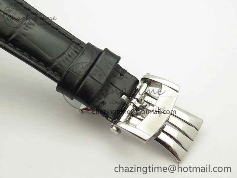 Elite SS LHF 1:1 Best Edition Silver Dial On Leather Strap MIYOTA9015 To Elite6150