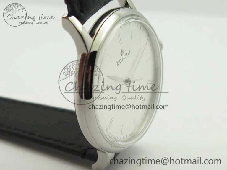 Elite SS LHF 1:1 Best Edition Silver Dial On Leather Strap MIYOTA9015 To Elite6150