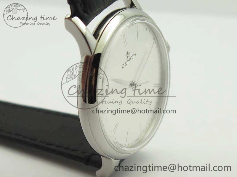 Elite SS LHF 1:1 Best Edition Silver Dial On Leather Strap MIYOTA9015 To Elite6150