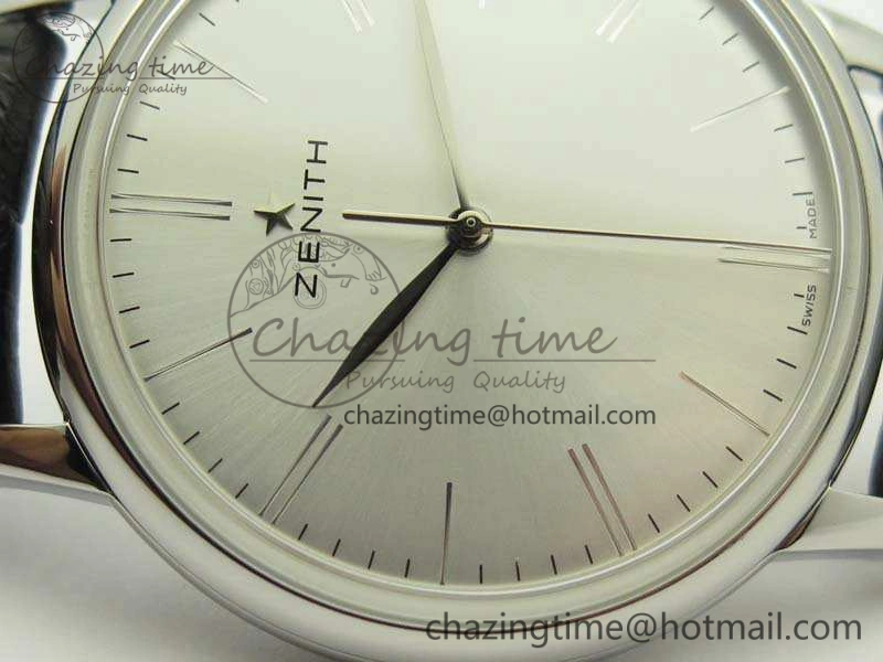 Elite SS LHF 1:1 Best Edition Silver Dial On Leather Strap MIYOTA9015 To Elite6150