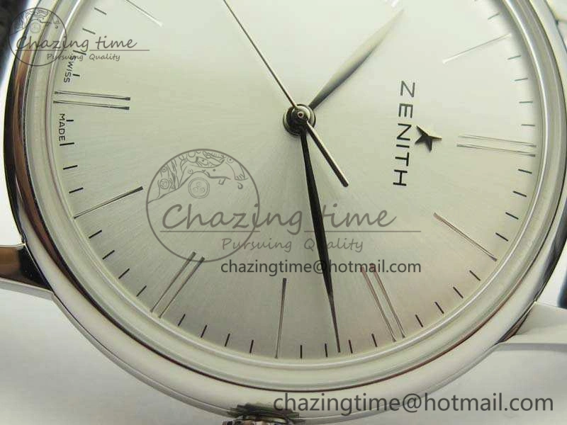 Elite SS LHF 1:1 Best Edition Silver Dial On Leather Strap MIYOTA9015 To Elite6150