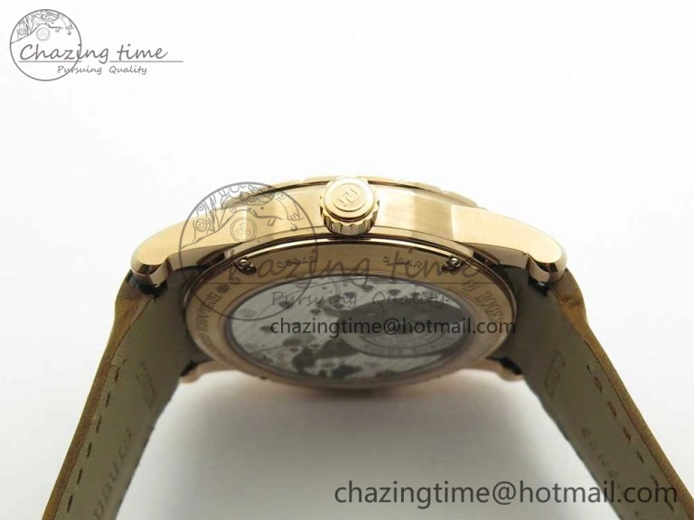 Excalibur 42mm Dbex0050 RG RDF 1:1 Best Edition Brown Dial on Brown Leather Strap A830 (Micro Rotor)