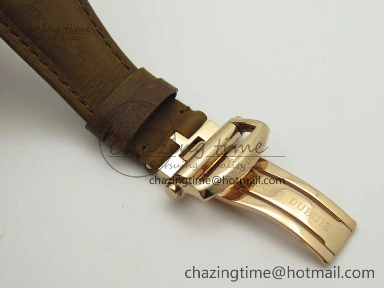 Excalibur 42mm Dbex0050 RG RDF 1:1 Best Edition Brown Dial on Brown Leather Strap A830 (Micro Rotor)