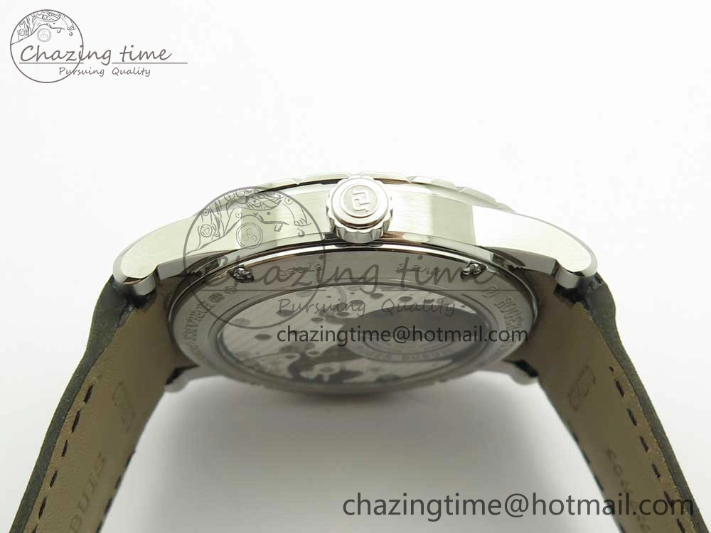 Excalibur 42mm Dbex0050 SS RDF 1:1 Best Edition Gray Dial on Gray Leather Strap A830 (Micro Rotor)