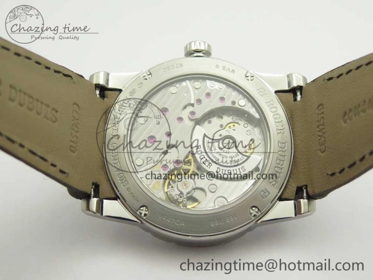 Excalibur 42mm Dbex0050 SS RDF 1:1 Best Edition Gray Dial on Gray Leather Strap A830 (Micro Rotor)