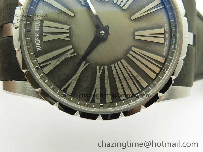 Excalibur 42mm Dbex0050 SS RDF 1:1 Best Edition Gray Dial on Gray Leather Strap A830 (Micro Rotor)
