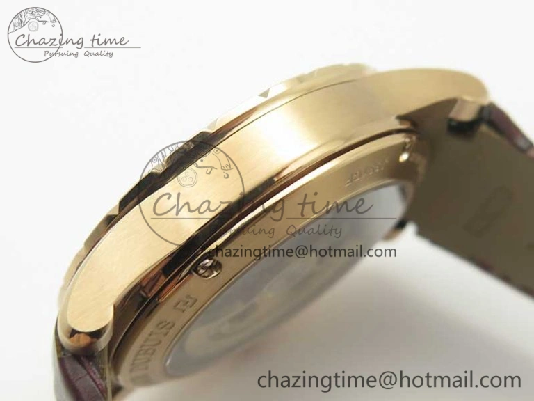 Excalibur 42mm Dbex0536 RG RDF 1:1 Best Edition Gray Dial on Brown Leather Strap A830