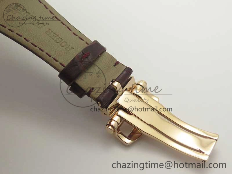 Excalibur 42mm Dbex0536 RG RDF 1:1 Best Edition Gray Dial on Brown Leather Strap A830