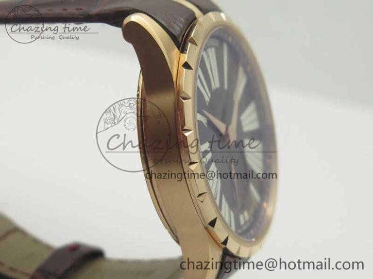 Excalibur 42mm Dbex0536 RG RDF 1:1 Best Edition Gray Dial on Brown Leather Strap A830