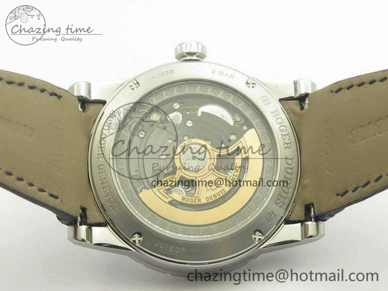 Excalibur Dbex0535 SS RDF 1:1 Best Edition Blue Dial On Leather Strap Asian RD830
