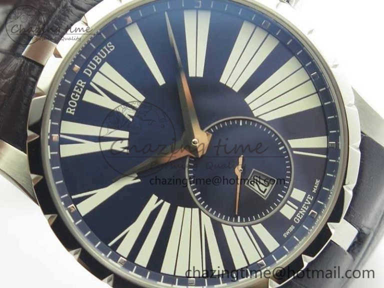 Excalibur Dbex0535 SS RDF 1:1 Best Edition Blue Dial On Leather Strap Asian RD830