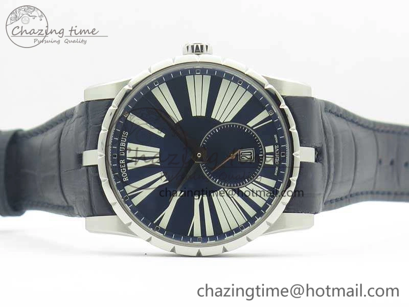 Excalibur Dbex0535 SS RDF 1:1 Best Edition Blue Dial On Leather Strap Asian RD830